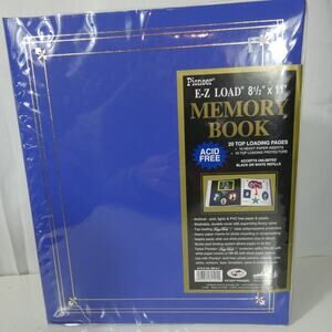 Vintage Pioneer E-Z Load 81/2"x11" Memory Scrapbook White Pages New